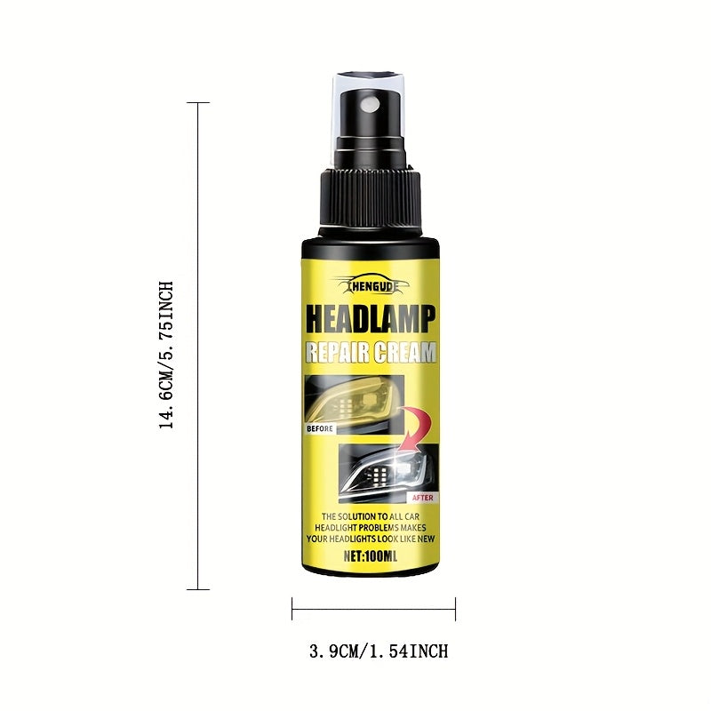 Headlight Restoration Spray – Remove Yellowing, Haze & Scratches