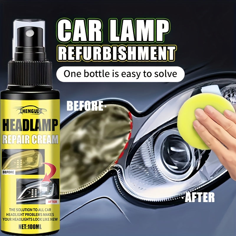 Headlight Restoration Spray – Remove Yellowing, Haze & Scratches