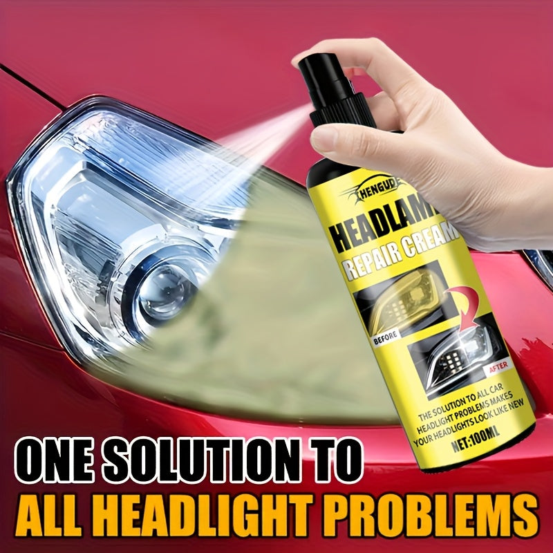 Headlight Restoration Spray – Remove Yellowing, Haze & Scratches