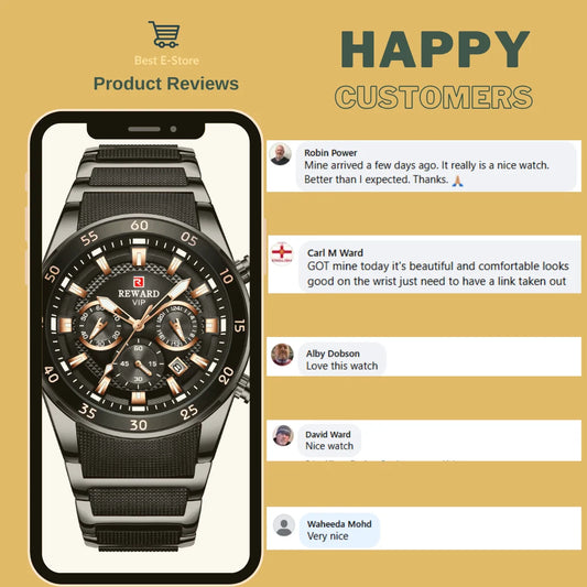 REWARD VIP Sports Chronograph Luxury Watch for Men